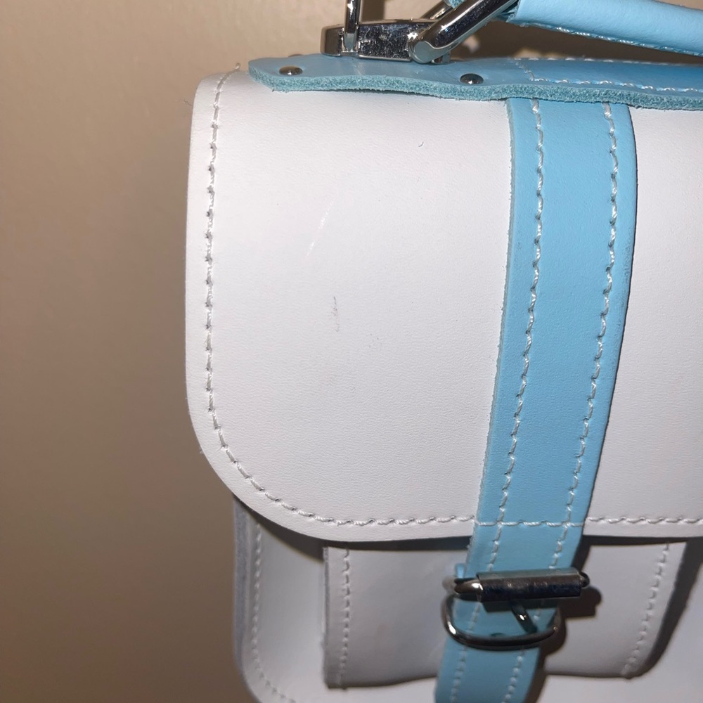 Grafea Micro Satchel White and Light Blue - Picture 3 of 8
